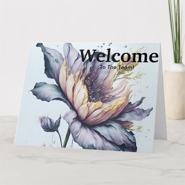New Employee Welcome Floral Card (Front)
