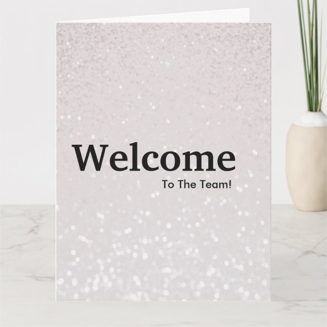 New Employee Welcome Glitter Card (Front)