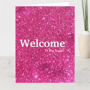 New Employee Welcome Glitter Card