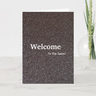 New Employee Welcome Gold Glitter Card