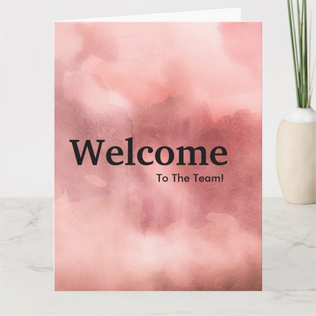 New Employee Welcome Watercolor Card (Front)