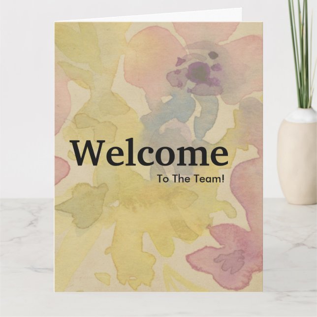 New Employee Welcome Watercolor Card (Front)