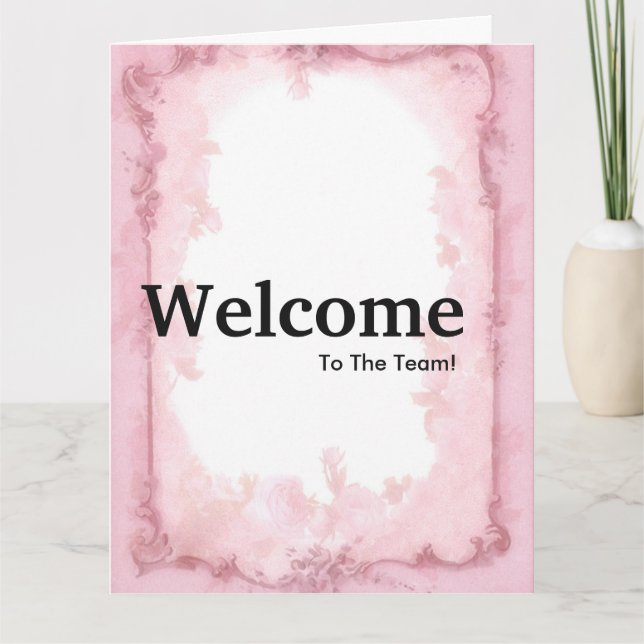 New Employee Welcome Watercolor Card (Front)