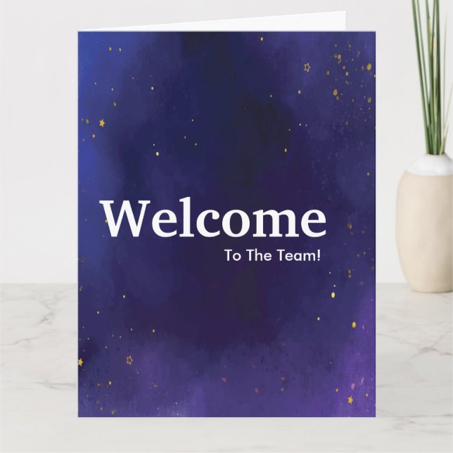 New Employee Welcome Watercolor Card (Front)