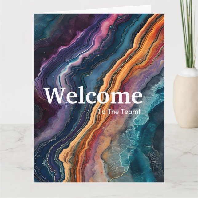 New Employee Welcome Watercolor Card (Front)