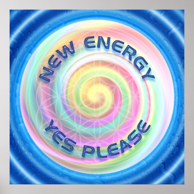 NEW ENERGY - YES PLEASE - water Poster (Front)