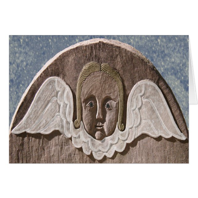 New England Angel Card (Blue) (Front Horizontal)