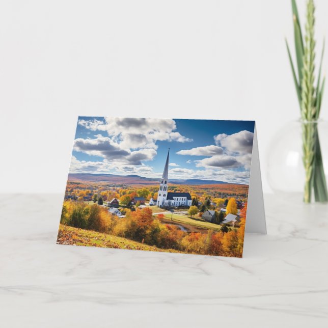 New England Autumn Landscape Card (Front)