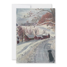 New England Christmas Flat Holiday Card