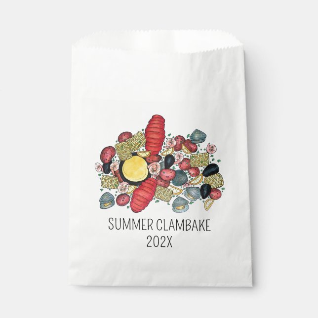 New England Clambake Lobster Boil Block Party Favour Bags (Front)