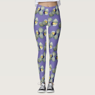 New England Clams Clambake Beach Summer Seafood Leggings