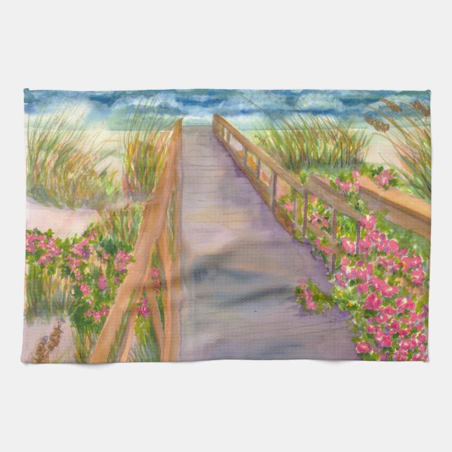 New England Coast Tea Towel (Horizontal)