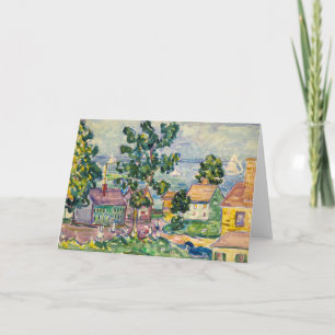 New England Coastal Village   Maurice Prendergast Card