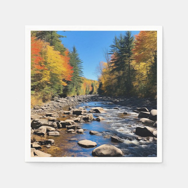 New England Colourful Landscape, Autumn, Napkin (Front)