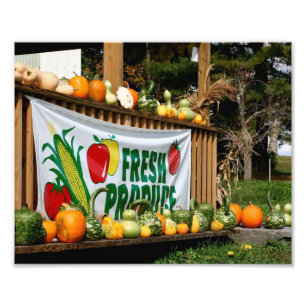 New England Country Farm Stand Fall 8x10 Photo Print