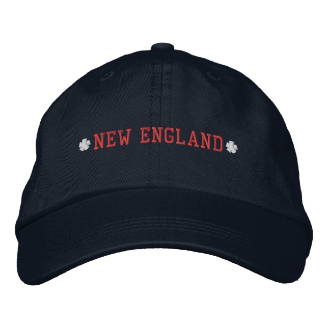 NEW ENGLAND EMBROIDERED BASEBALL CAP (Front)