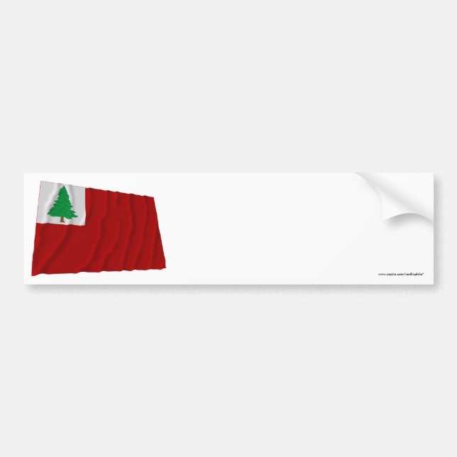 New England Flag Bumper Sticker (Front)