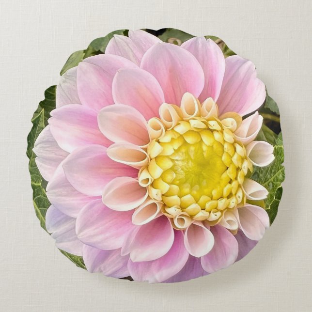 New England Flower  Round Cushion (Front)