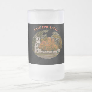 New England Frosted 16 oz Frosted Glass Mug