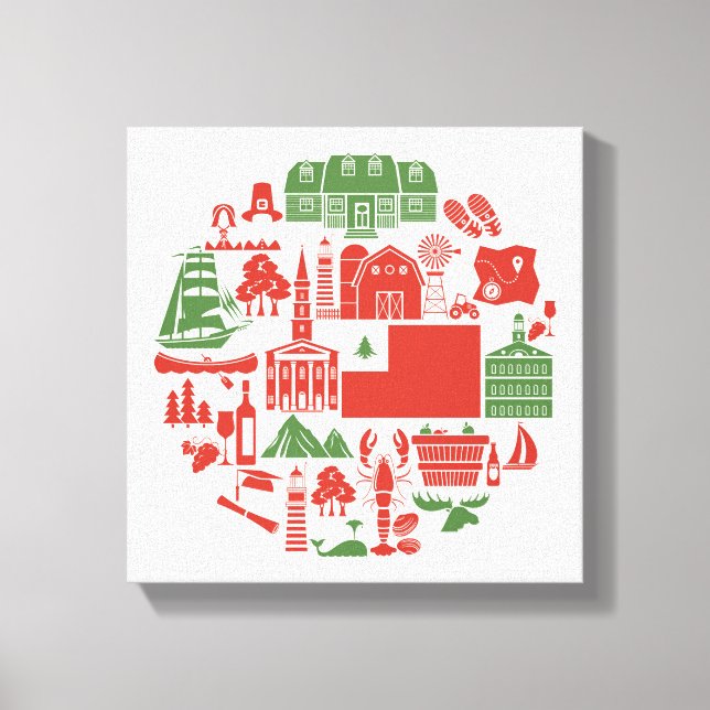 New England Icons Canvas Print (Front)