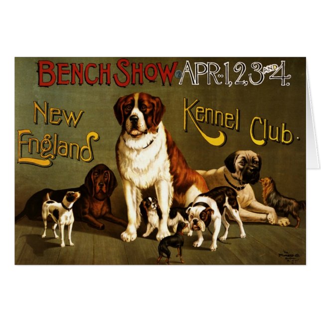 New England Kennel Club c.1890 show poster (Front Horizontal)