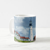 New England lighthouse coastal landscape