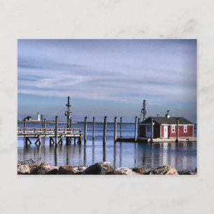 New England Lighthouse Postcard-Scituate Postcard