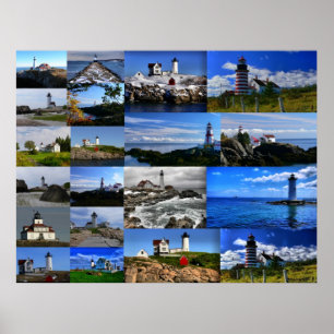 New England Lighthouse  Poster