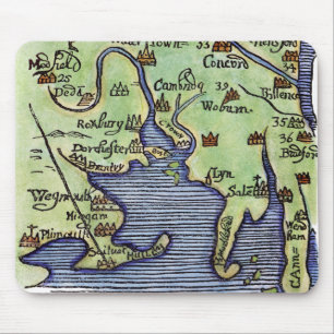 NEW ENGLAND MAP 1677 MOUSE MAT