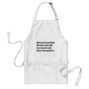 New England Massachusetts Rhode Island Etc. States Standard Apron