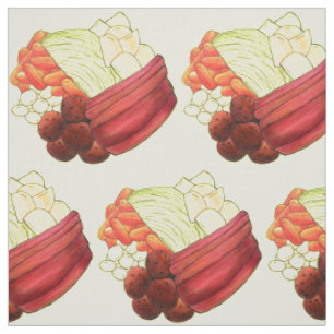 New England Meal Boiled Dinner Corned Beef Cabbage Fabric