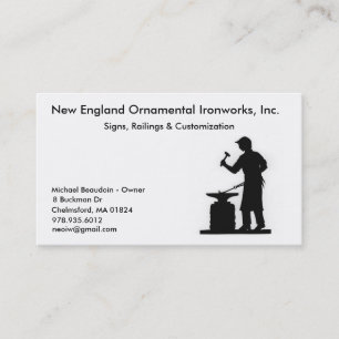 New England Ornamental Ironworks Business Card
