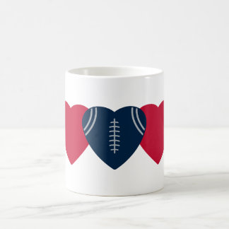 New England Patriots Football Heart Design Coffee Mug