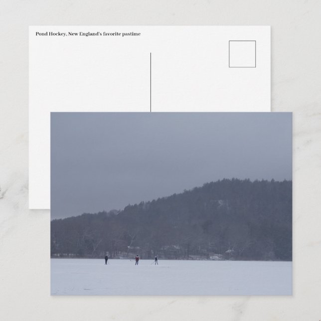 New England Pond Hockey Postcard (Front/Back)