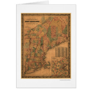 New England Railroad Map 1861