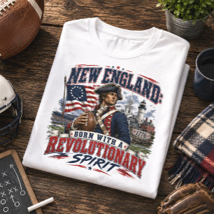 New England Revolutionary Spirit Football Fan T-Shirt