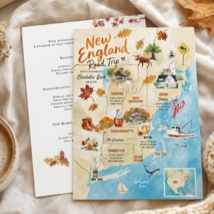 New England Road Trip Bachelorette Invitation