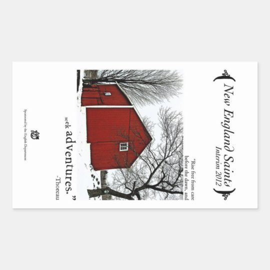 New England Saints Rectangular Sticker