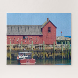 New England Seaside Boat House  Jigsaw Puzzle