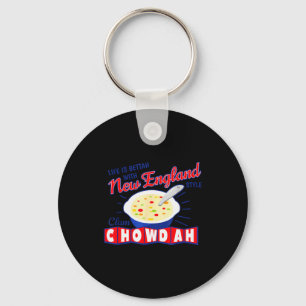 New England Style Clam Chowder Key Ring