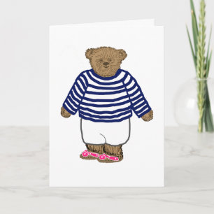 New England Summer Bear Card
