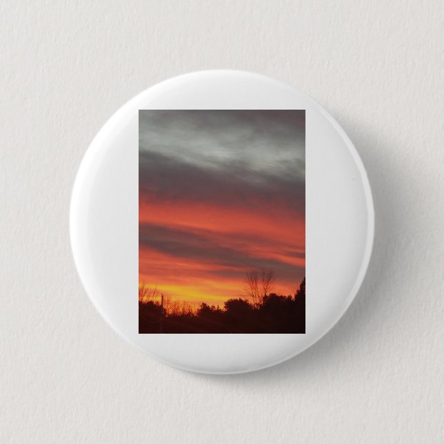 New England Sunset 6 Cm Round Badge (Front)