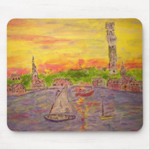 new england sunset mouse mat