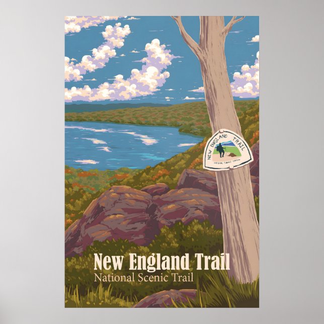 New England Trail Travel Poster (Front)