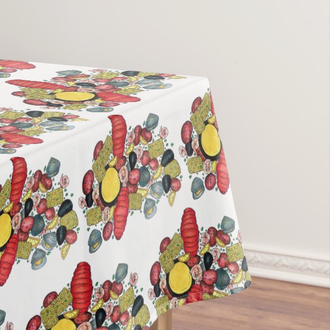 New England USA New England Clambake Dinner Tablecloth (In Situ)
