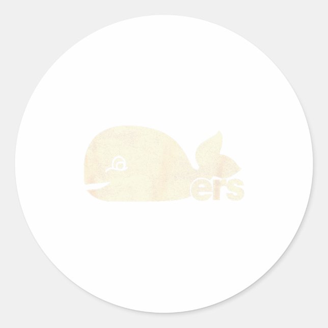 New England Whalers Vintage  Classic Round Sticker (Front)