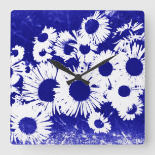 New England Wild Aster Square Wall Clock