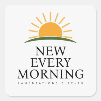 New Every Morning Christian Sticker