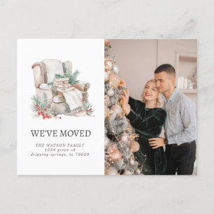 New Family Home Silver Rustic Moving Announcement