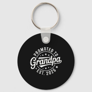 New Family Member Announcement Promoted To Grandpa Key Ring